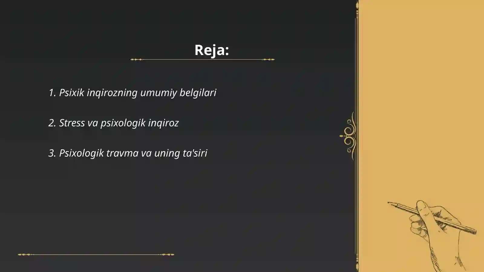 Bemorning psixologik va psixik inqiroz belgilarini aniqlash usullari 2