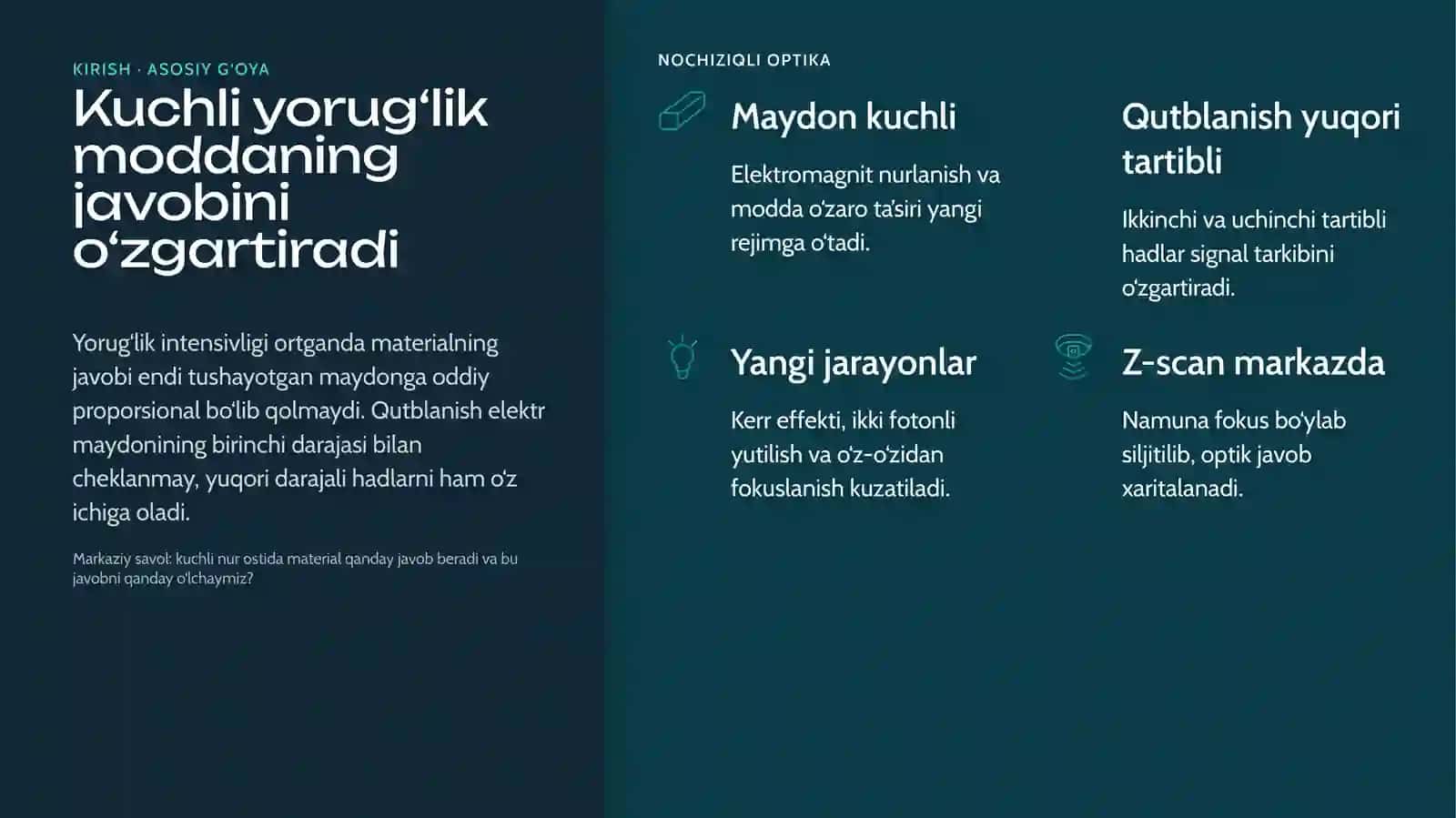OPTIKA ·ILMIY ASOSLARTUZUVCHI: PROF.E.YU.TURAYEV 2