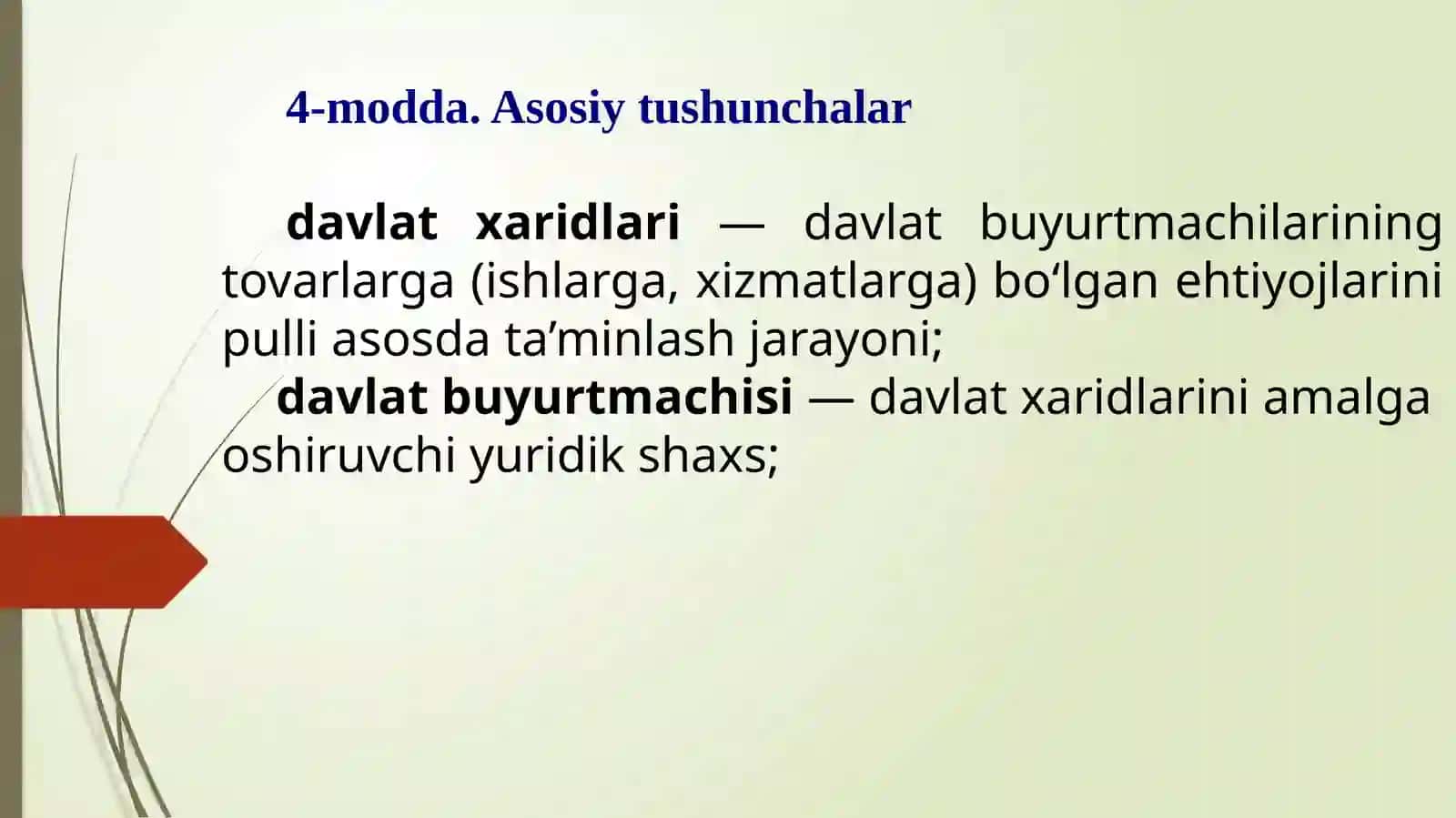 Davlat xaridlari to‘g‘risida 2