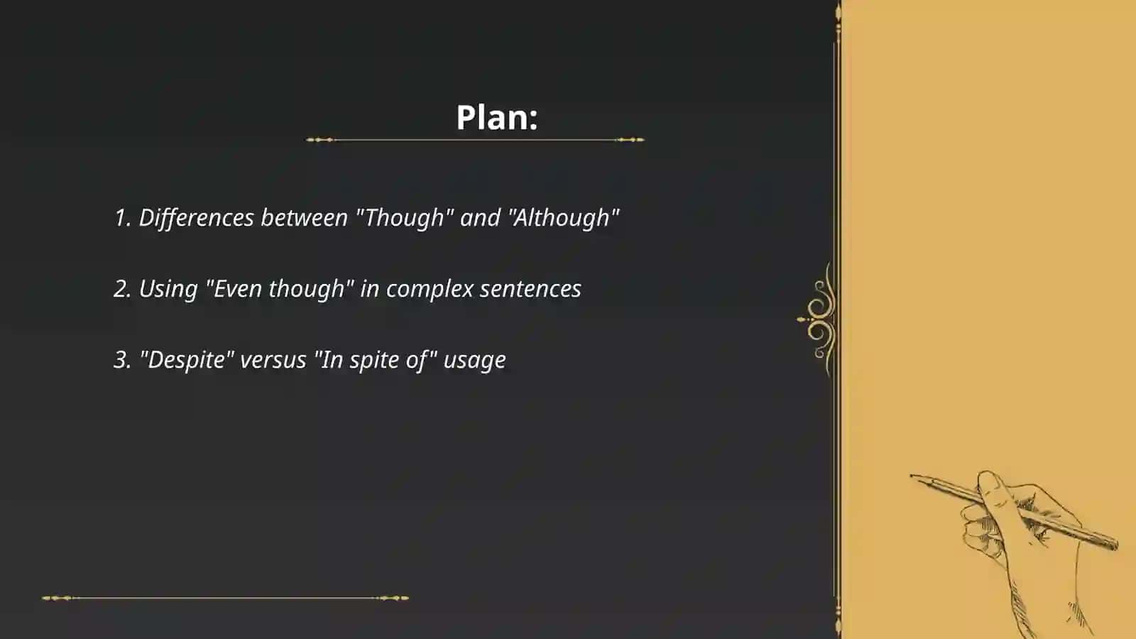 Differences between "Though" and "Although" 2