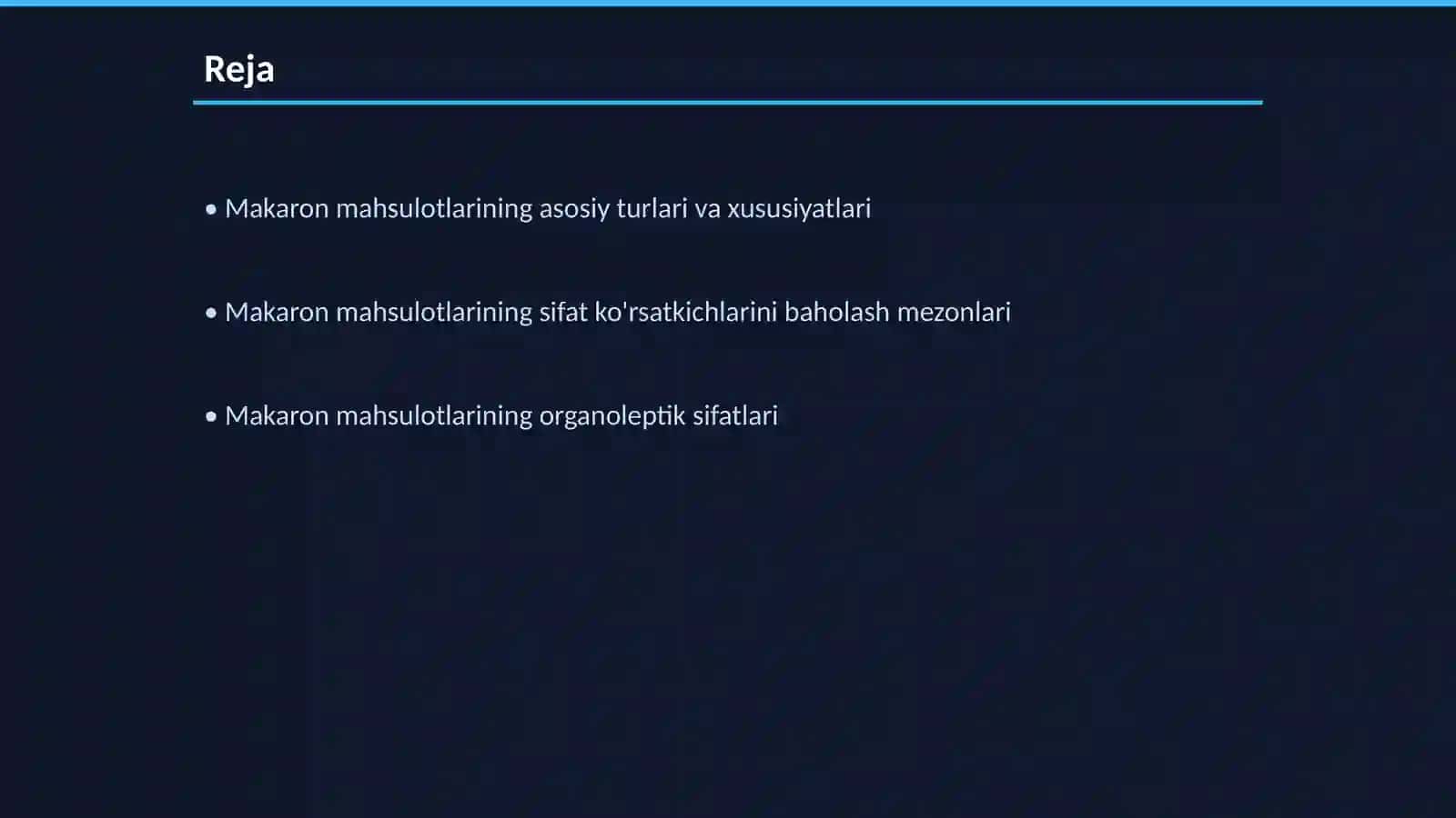 Makaron Mahsulotlarining Sifat Ko'rsatkichlari 2
