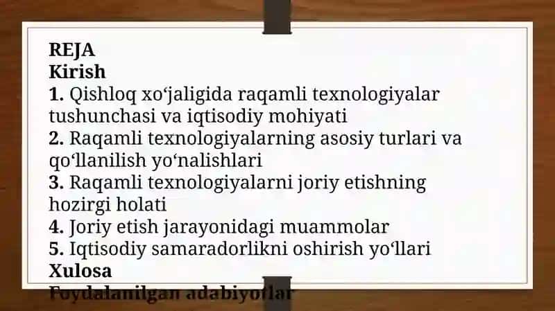 “Qishloq xoʻjaligida raqamli texnologiyalarni joriy etishning iqtisodiy samaradorligi” 2