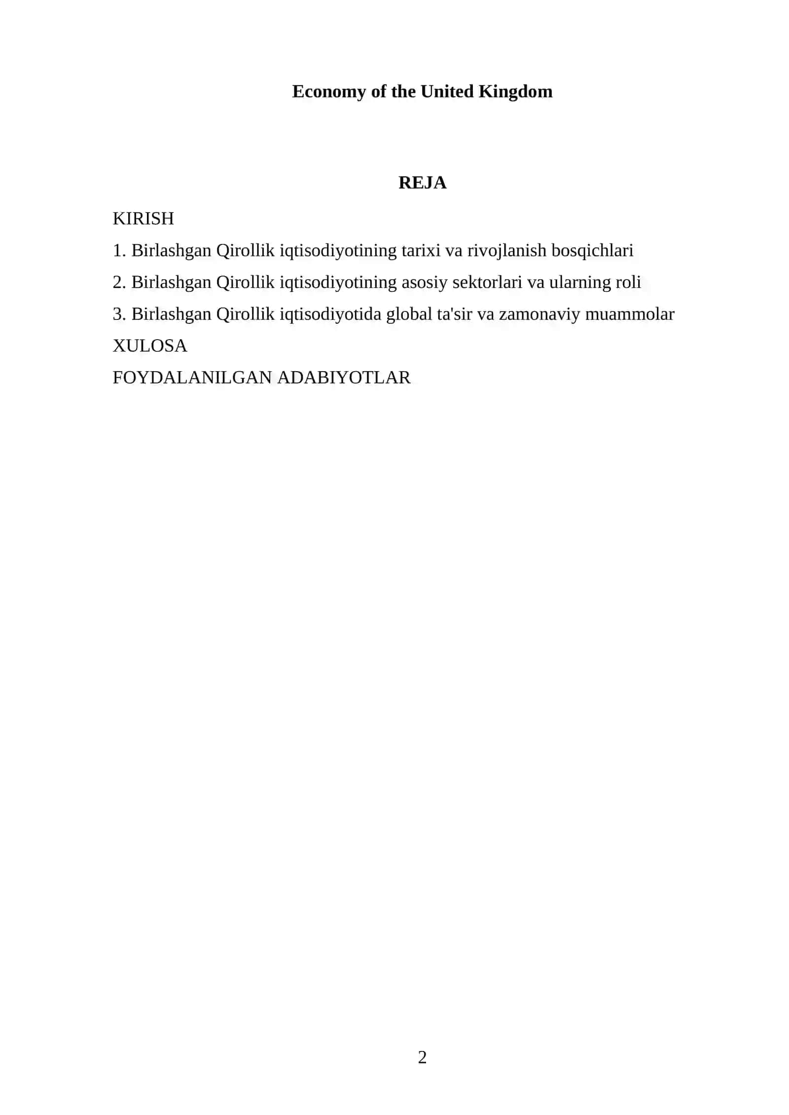 Economy of the United Kingdom 2