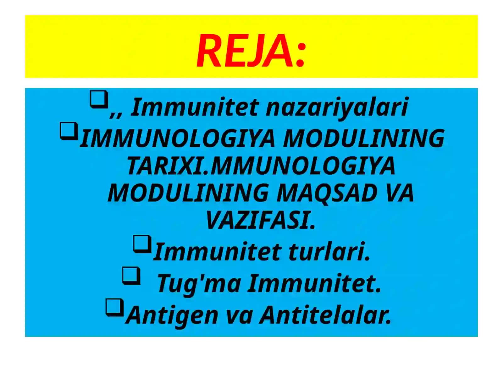 Immunitet nazariyalari 2
