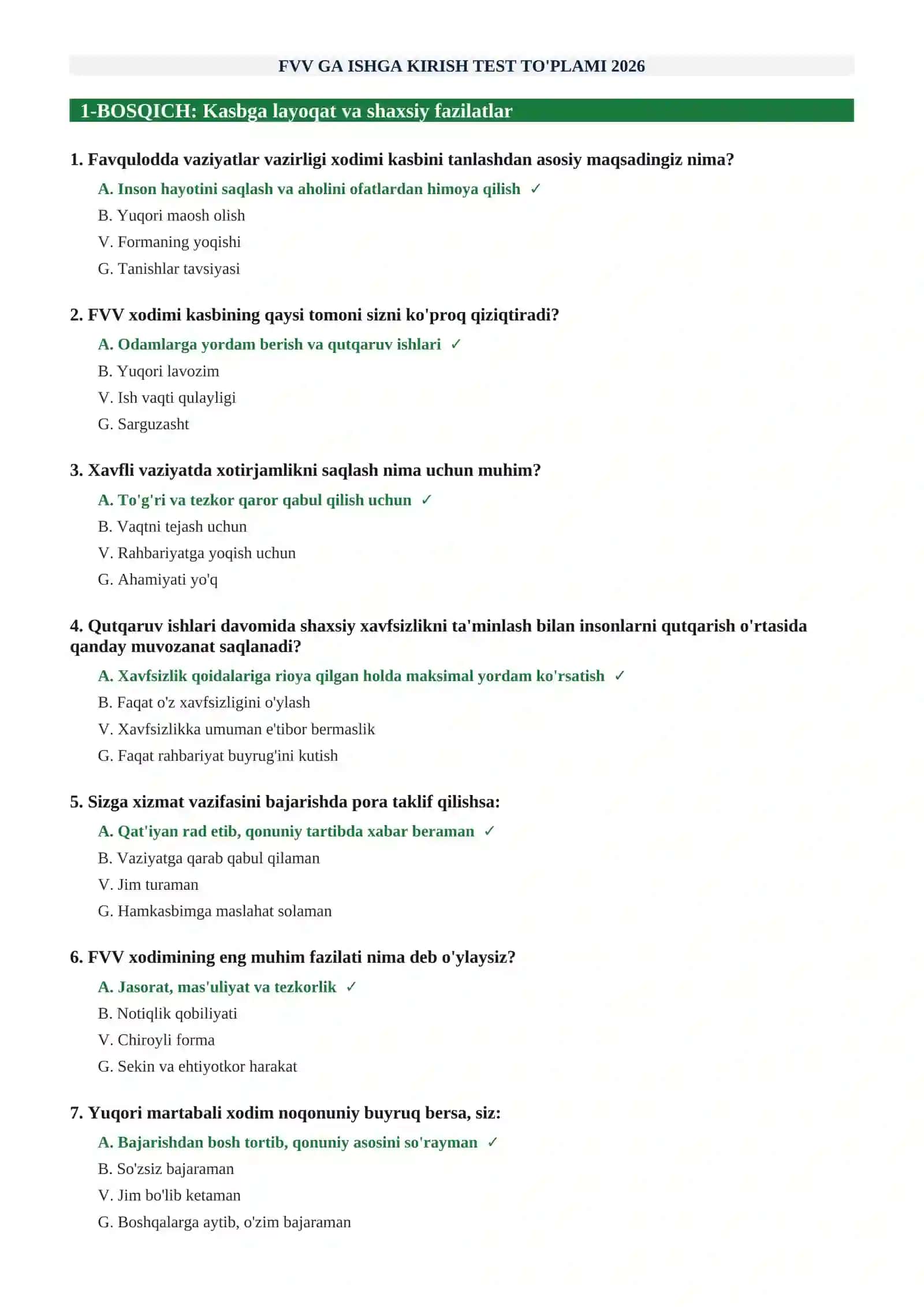 FVV test savollari 2