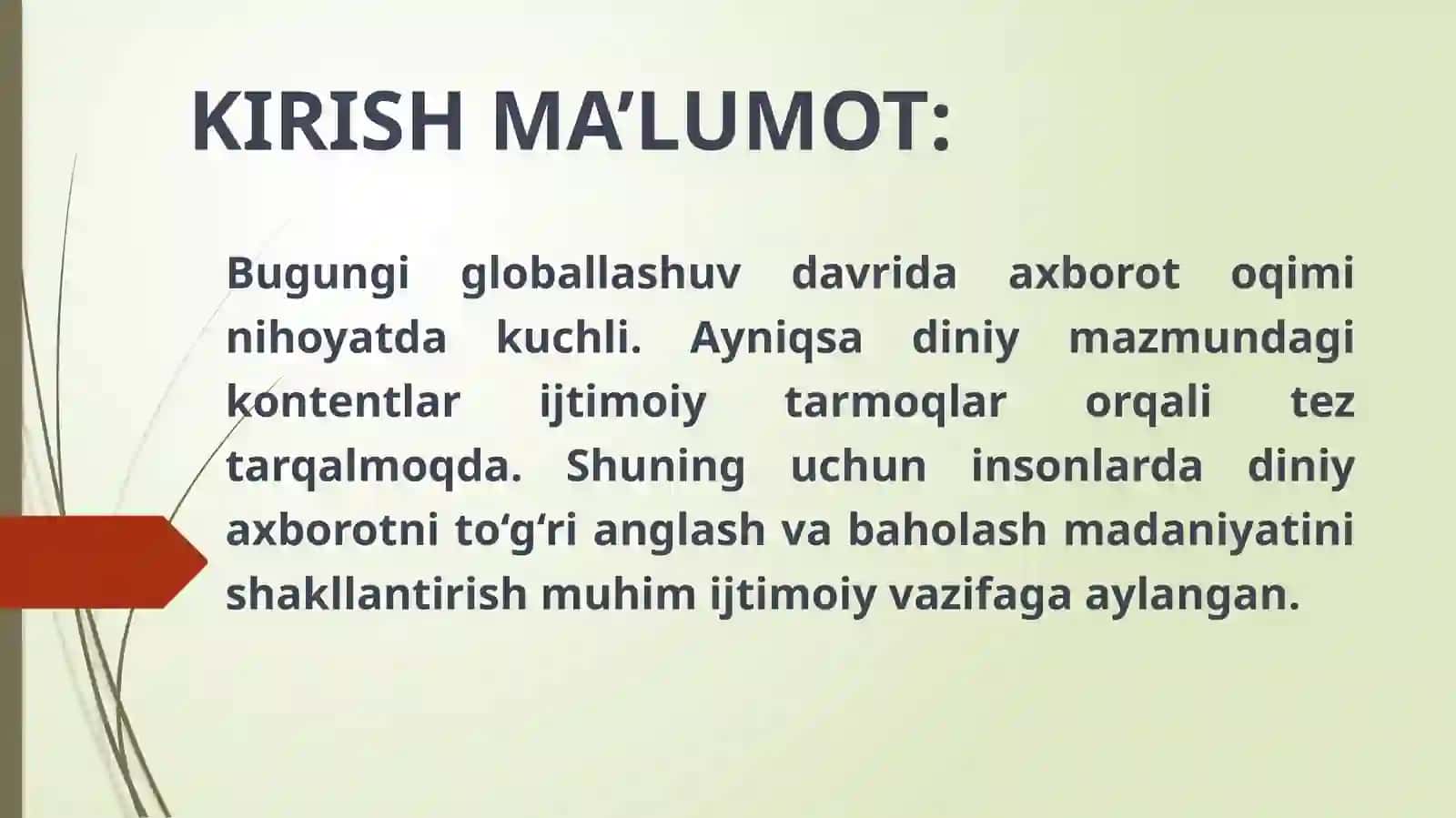 IJTIMOIY TARMOQLARDA DINIY AXBOROT ISTE’MOLI MADANIYATINI TARBIYALASH ZARURATI 2