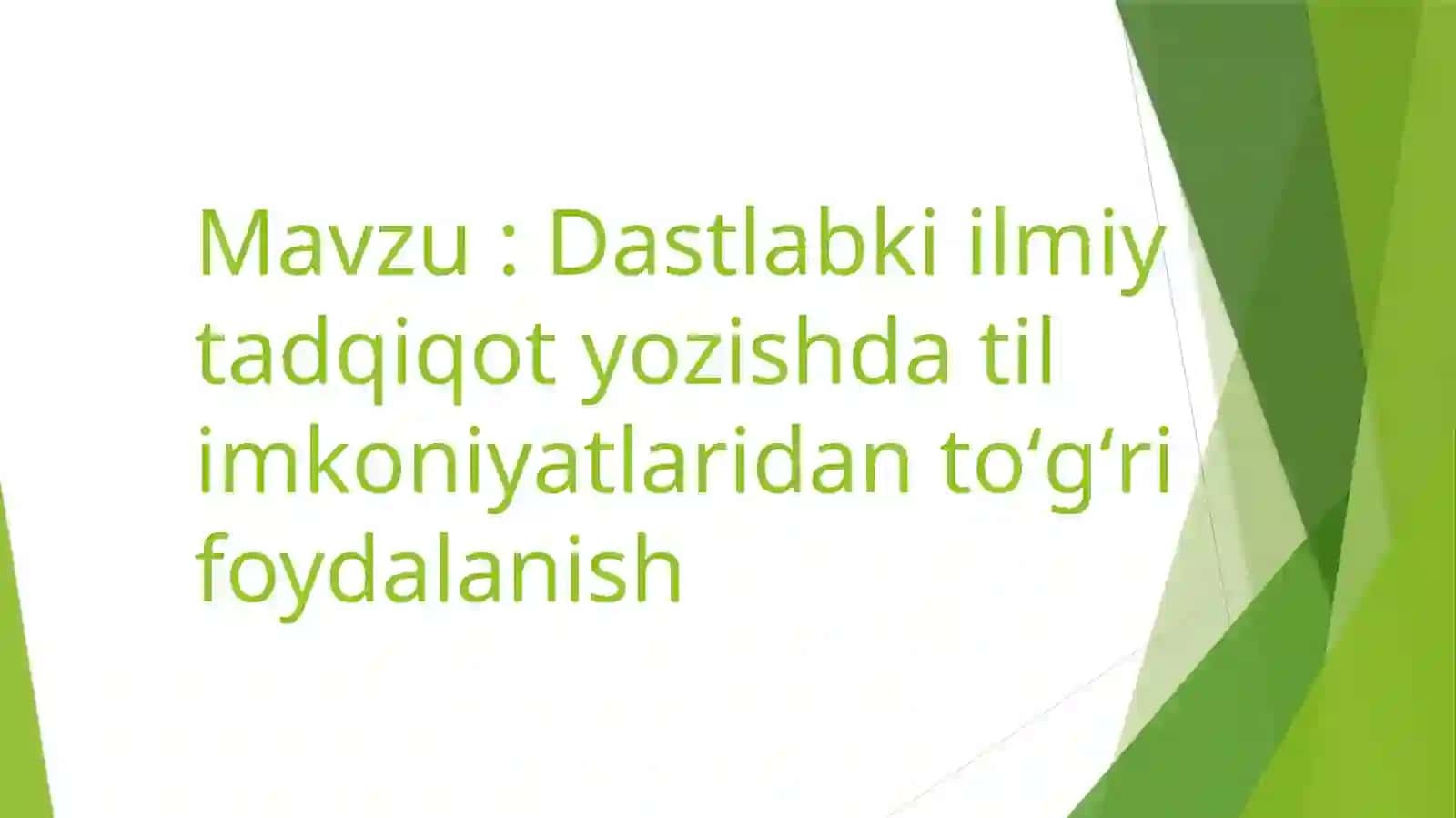 Kimyoviy Texnologiyalari Fakulteti 203- OOT guruhtalabasi Abdrimova Ozodaning Oʻzbek tili fanidan mustaqil ishi 2