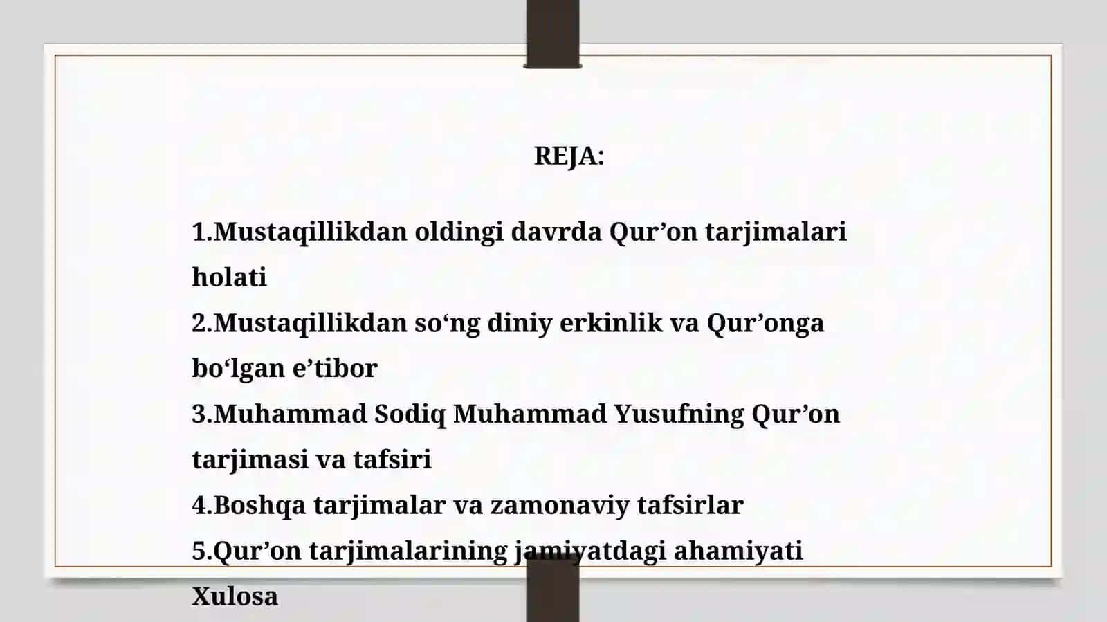 Mustaqillik yillarida Qur’onning o‘zbektilida tarjima qilinishi va tafsirlari 2