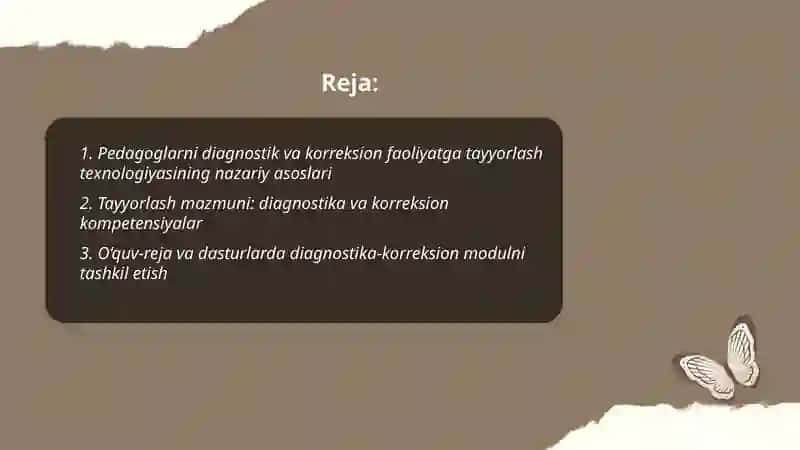 Pedagoglarni diognostik va korreksion faoliyatga tayyorlash texnalogiyasi: mazmuni, mohiyati va qoʻllash usullari 2