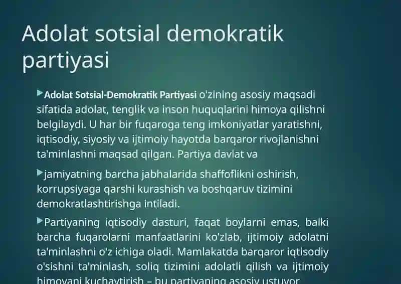 Adolat Sotsial-Demokratik Partiyasi 2