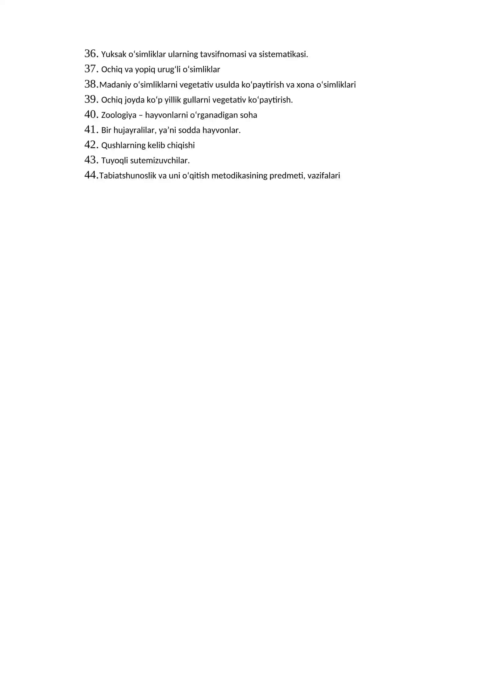 METHODS OF NATURAL SCIECES AND THEIR TEACHING fanidan mustaqil ta’lim mavzulari 2