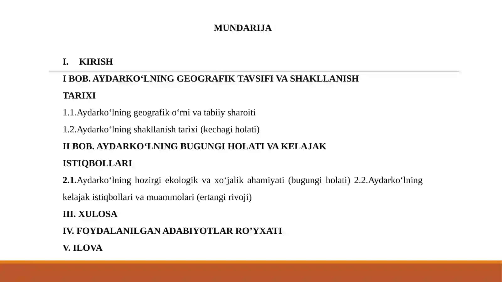 Aydarkoʻl kecha bugun ertaga 2