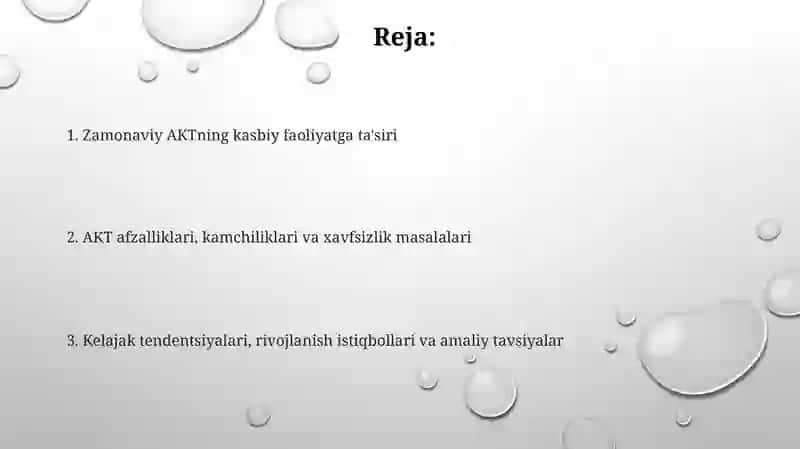 Zamonaviy AKTning kasbiy faoliyatga ta'siri 2