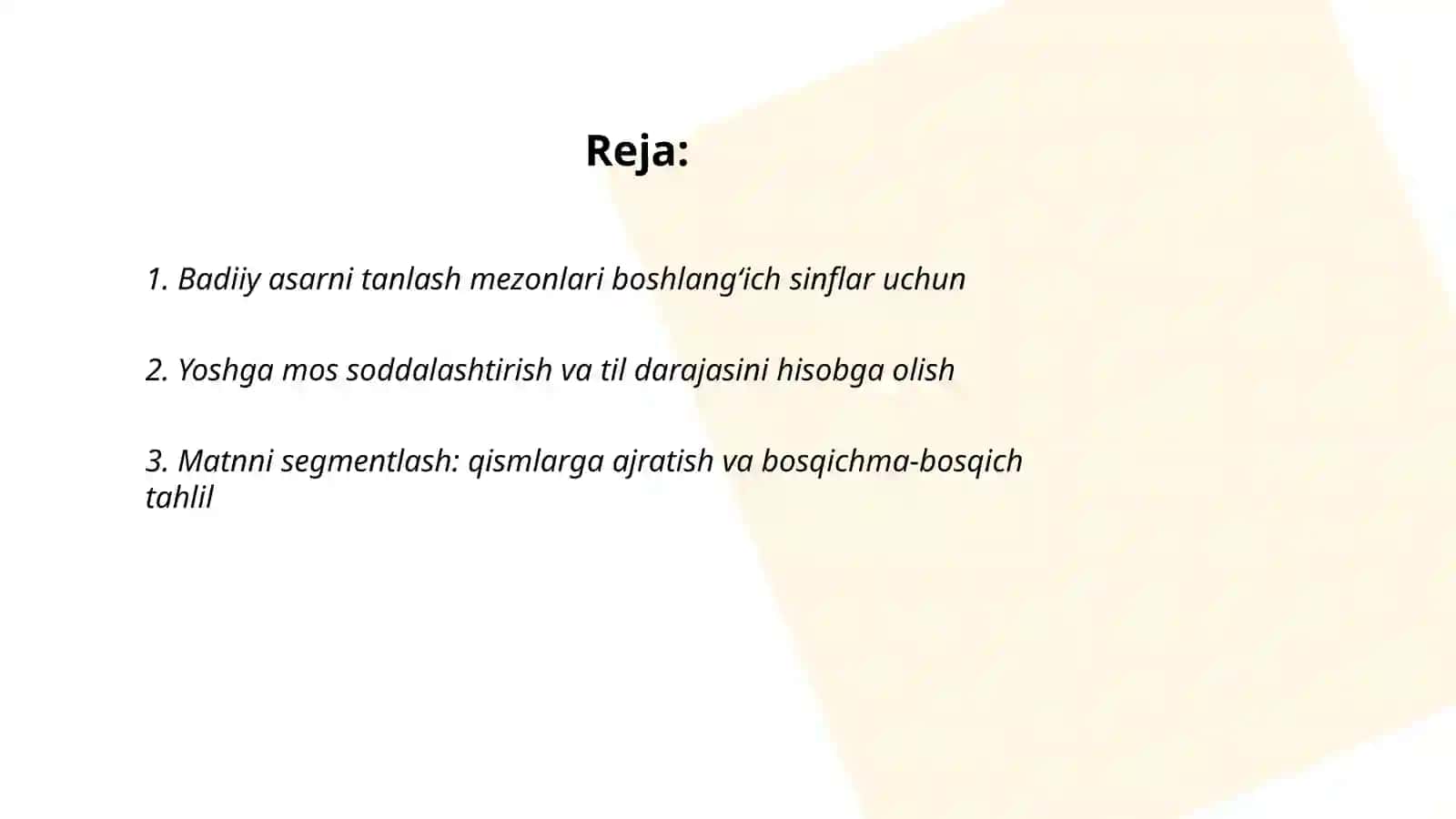 Boshlangʻich sinflarda badiiy asarni tahlil qilishning metodik shartlari 2