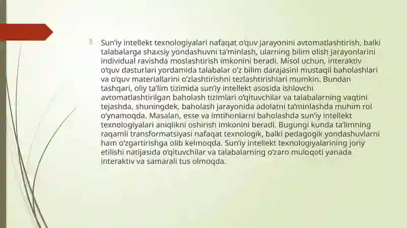 Sun'iy intellekt texnologiyalari 2