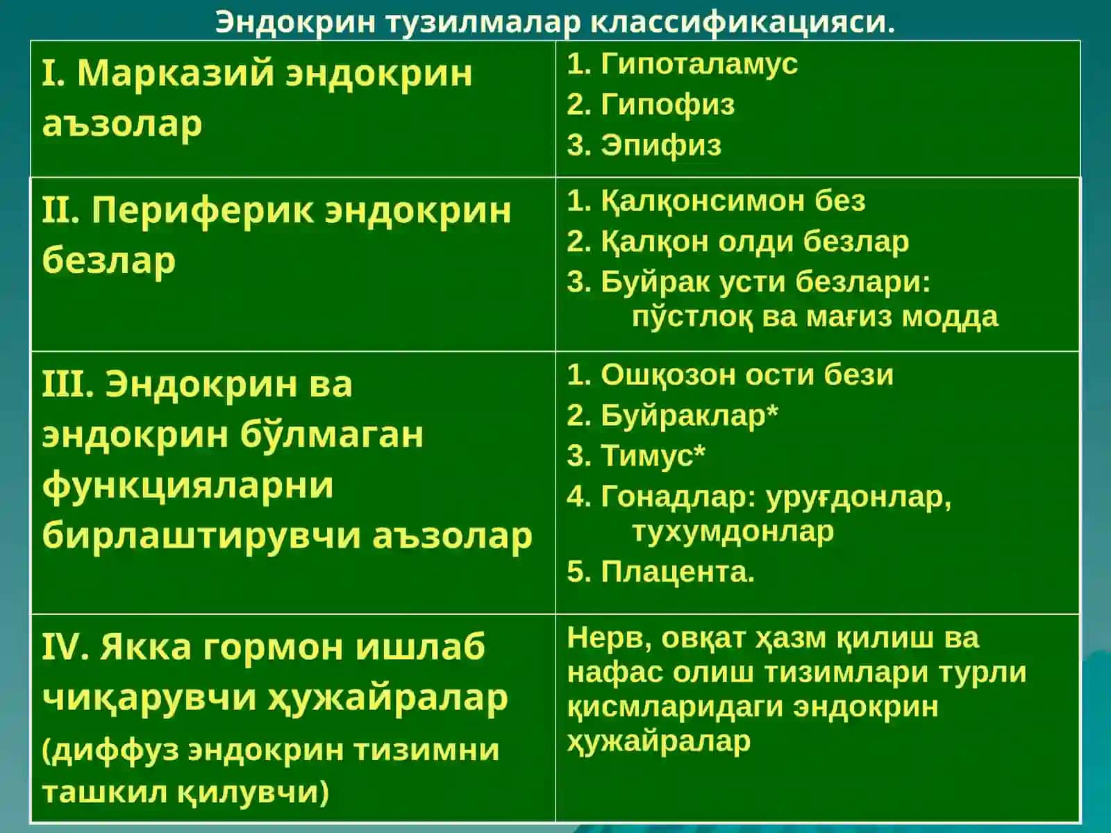 ЭНДОКРИН ТИЗИМ 2