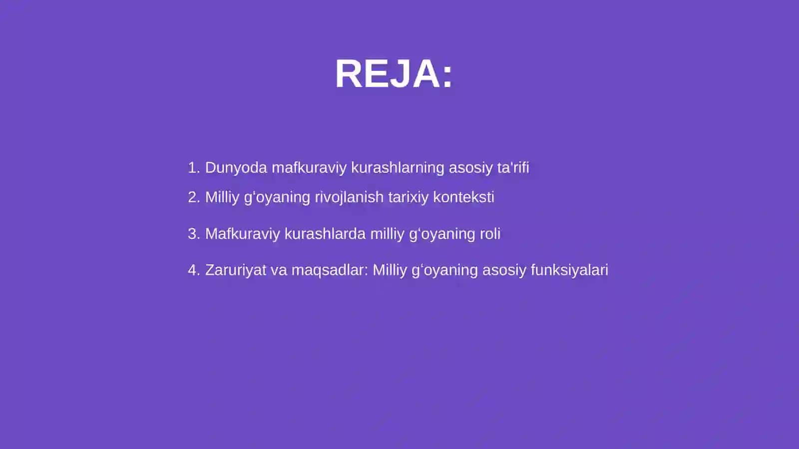 Dunyodagi Mafkuraviy Kurashlar va Milliy Gʻoyaning Zarurligi 2