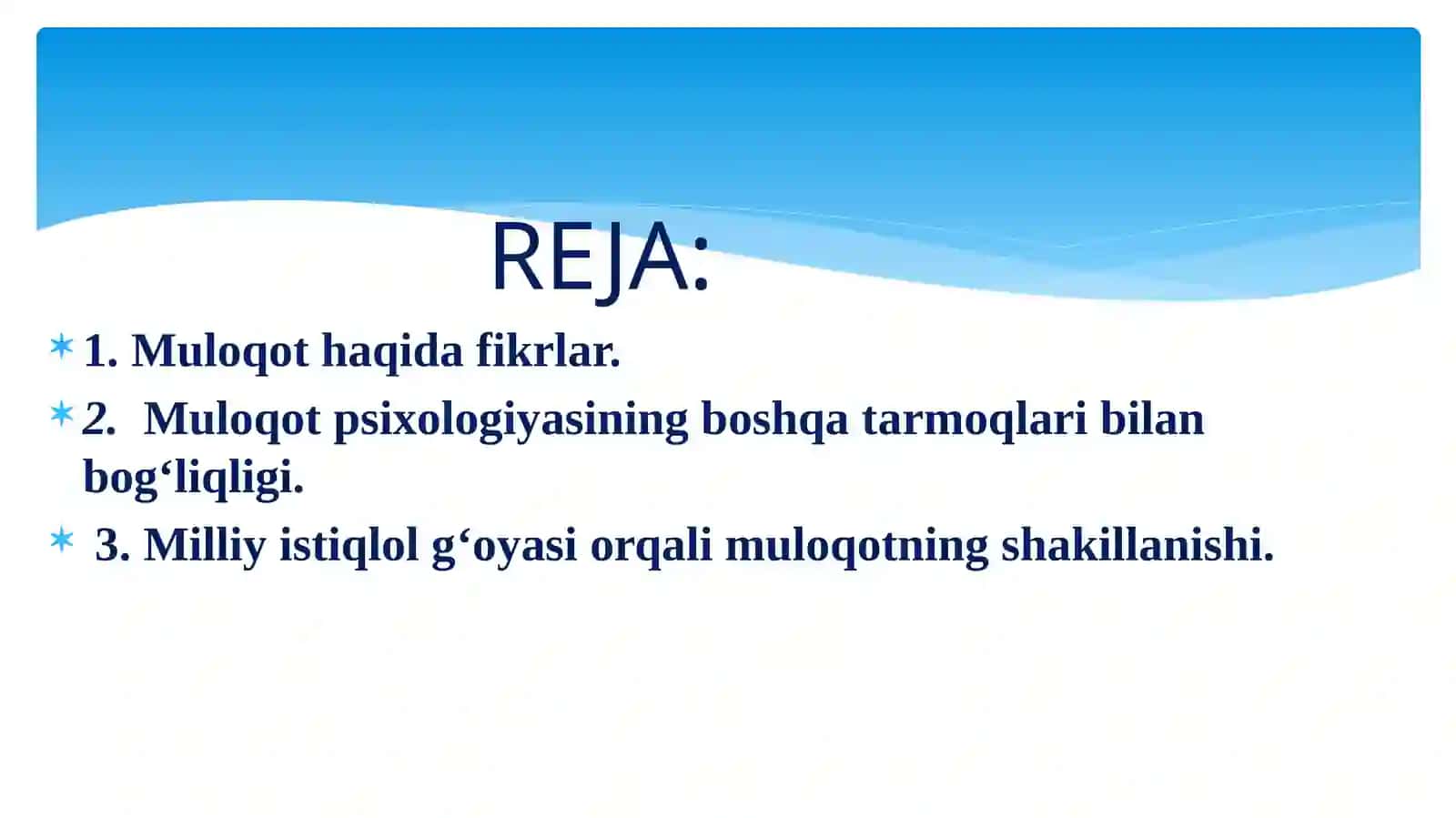Muloqot psixologiyasining predmeti maqsadi va vazifalari 2