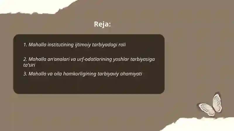 Ijtimoiy tarbiyada mahallaning o'rni 2