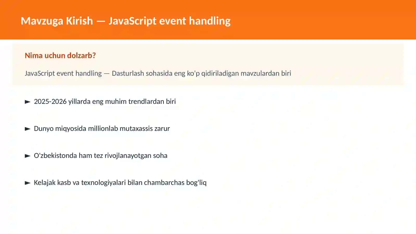 JavaScript event handling 2