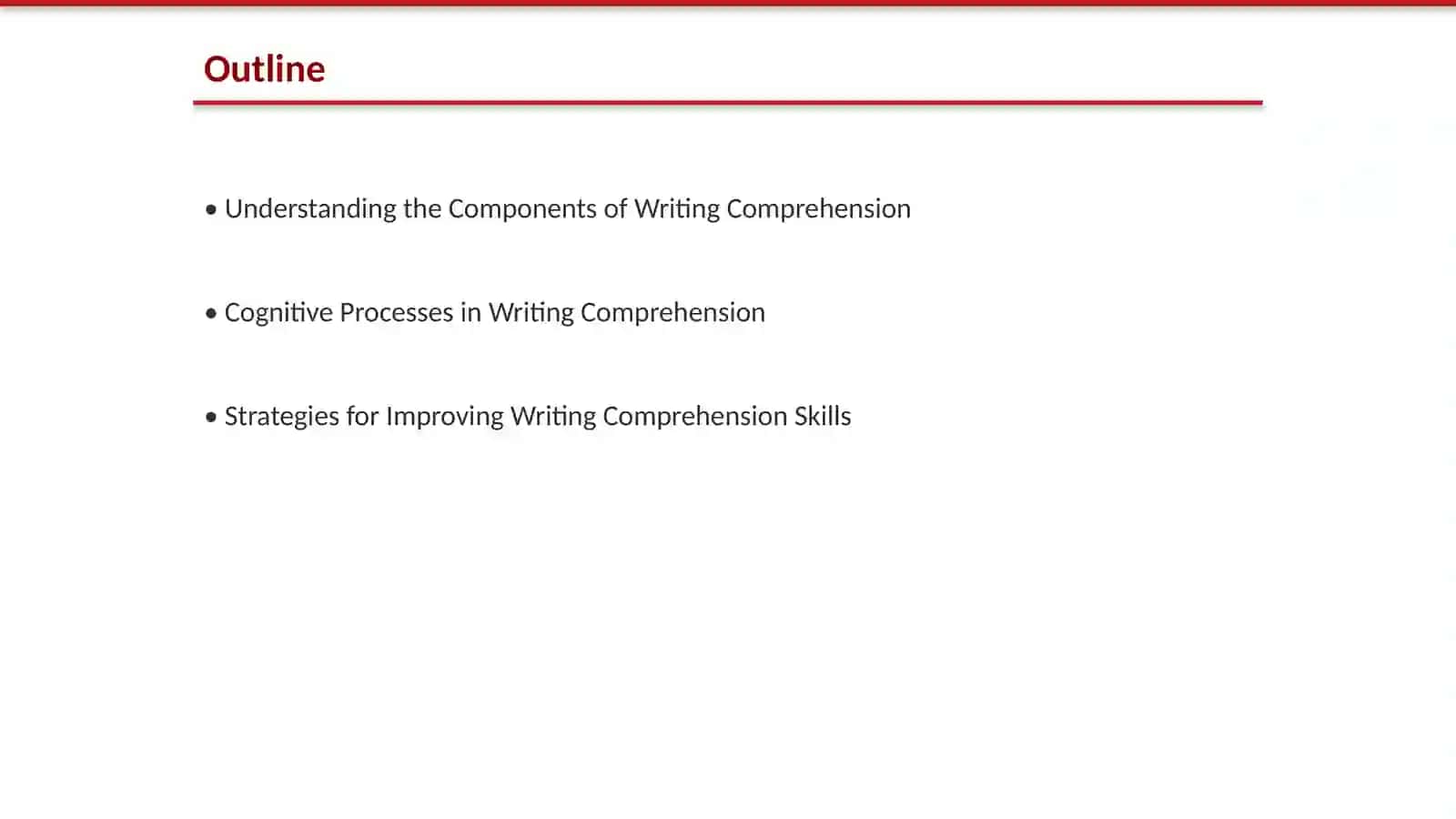 Writing comprehension 2