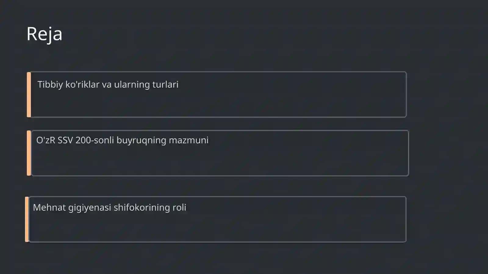 Dastlabki va davriy tibbiy ko'riklar 2