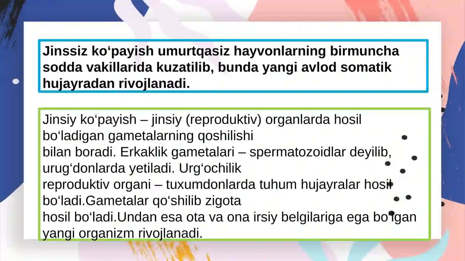 Hayvonlarni ko’payishi 2