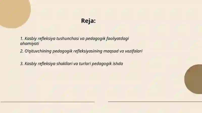 Kasbiy Refleksiya 2