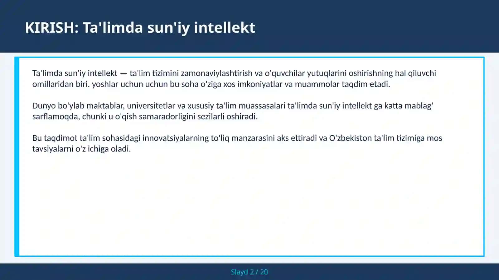 Ta'limda sun'iy intellekt 2