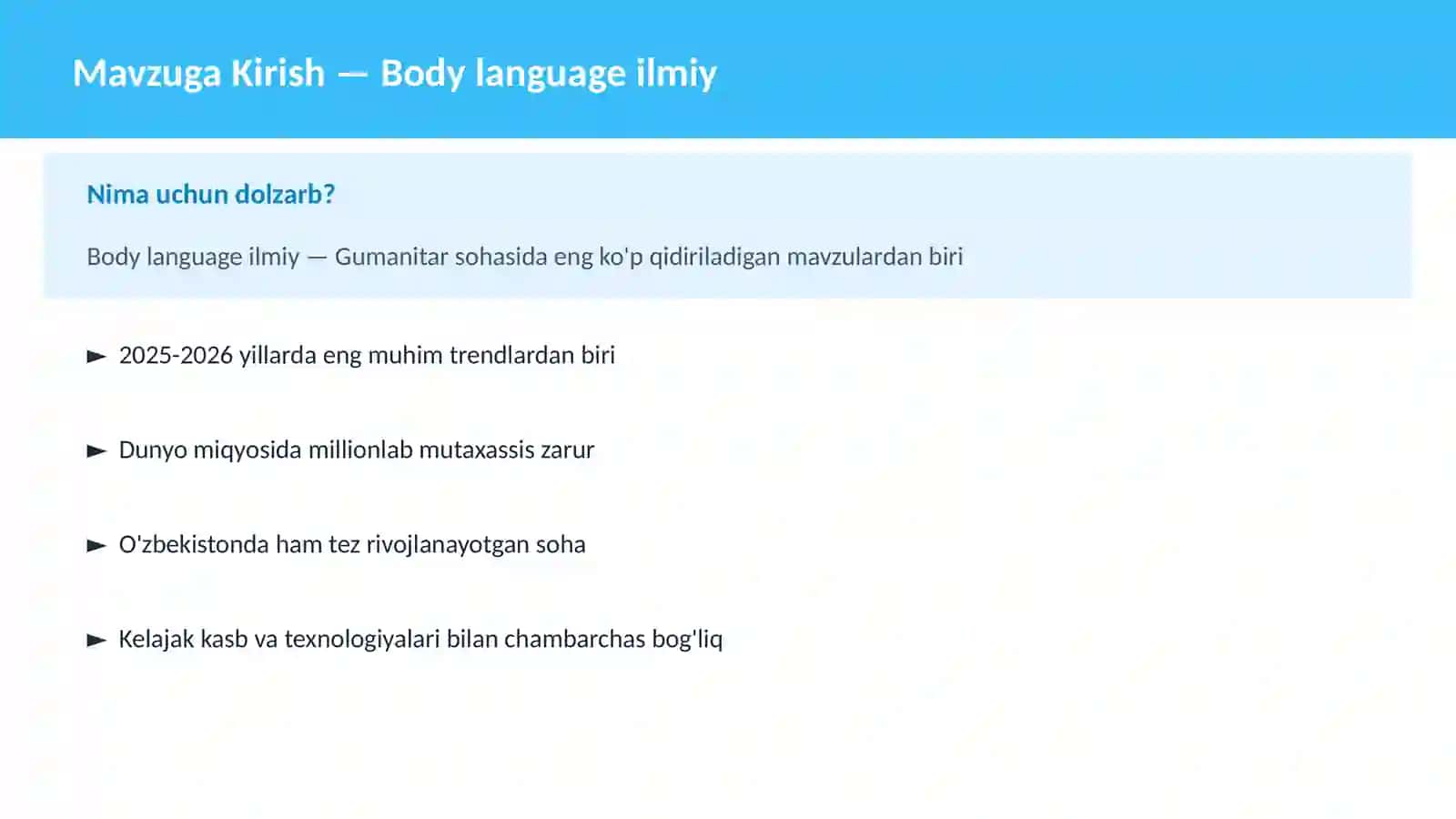 Body language ilmiy 2
