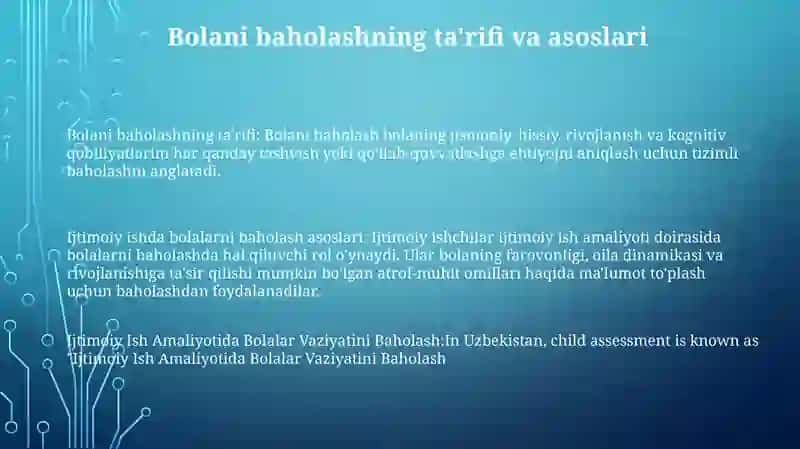 Ijtimoiy Ish Amaliyotida Bolalar Vaziyatini Baholash 2
