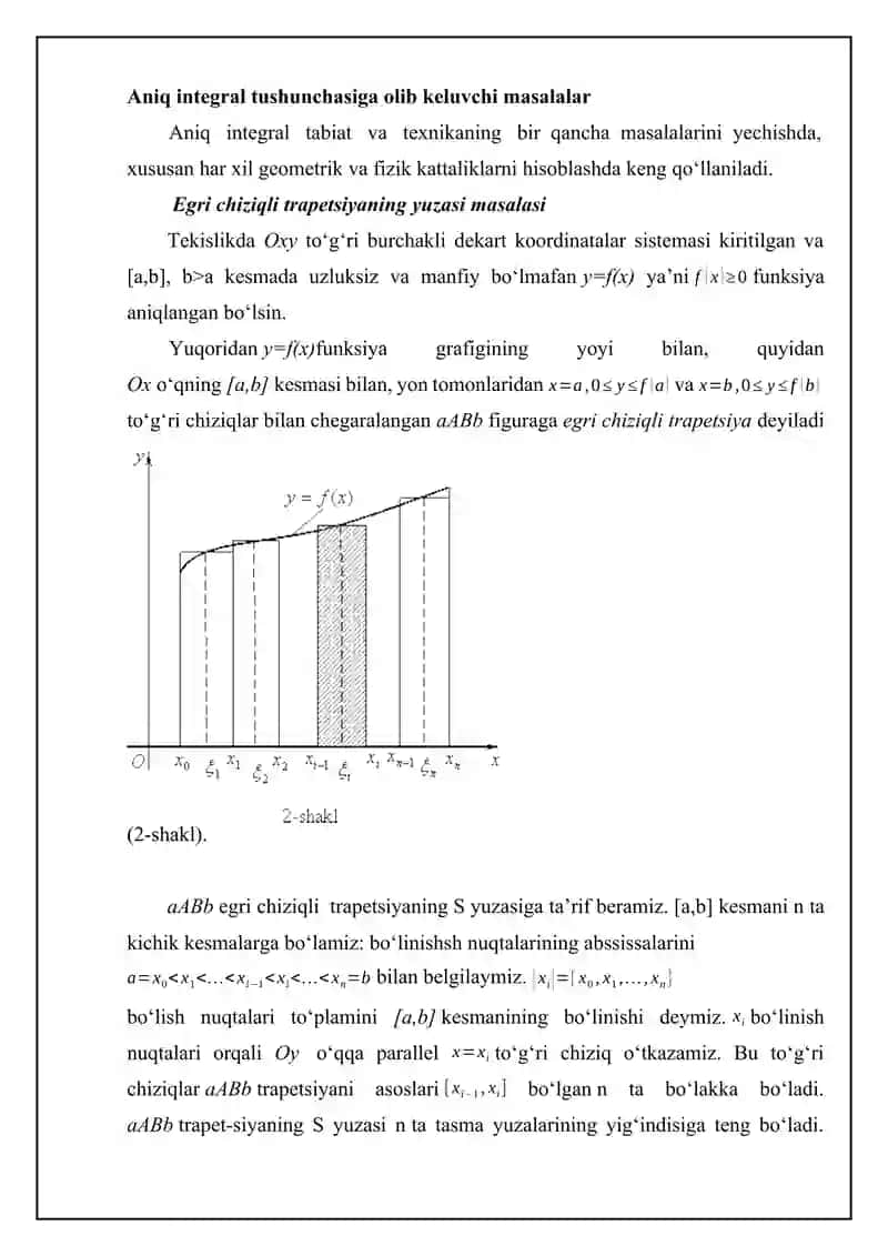 Integrallarni taqribiy hisoblash usullari 2