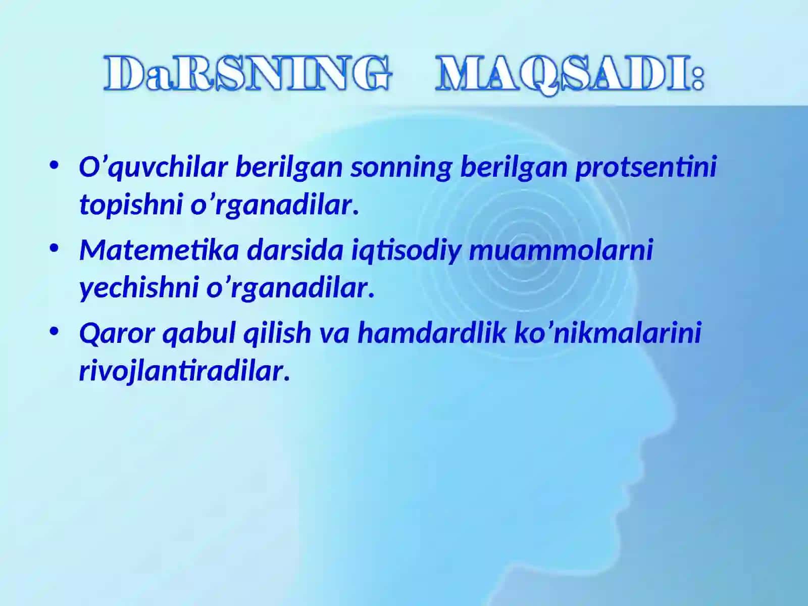 FOIZGA  DOIR MASALALAR  YECHISH 2