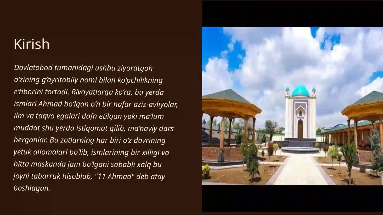 Ahmad Ziyoratgoh va uning ma'naviy‑historik ahamiyati 2