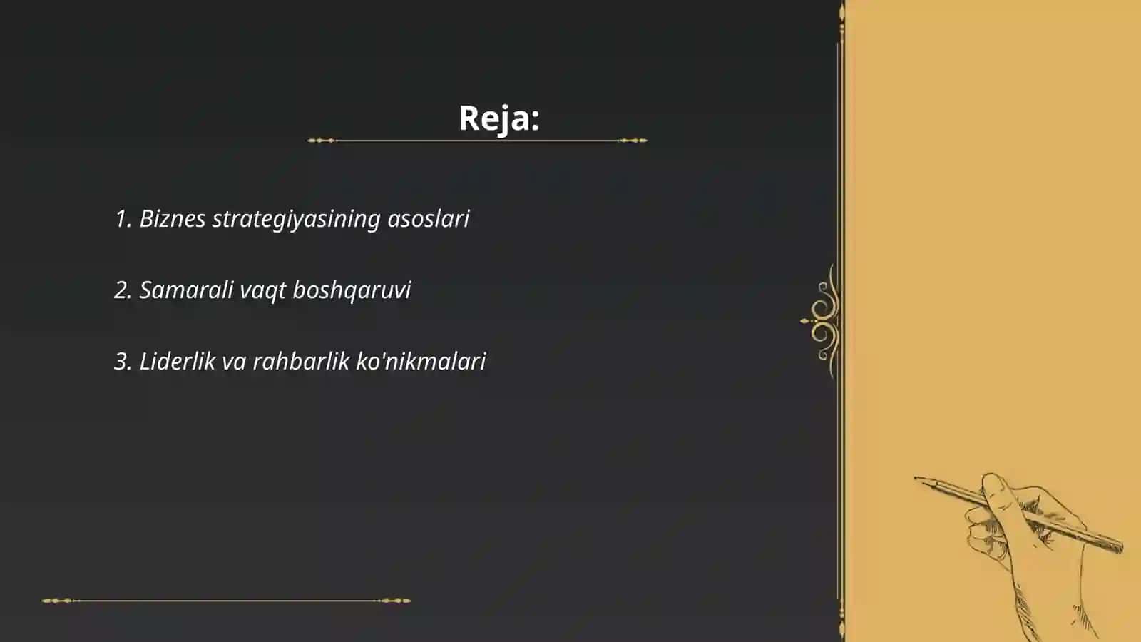 Biznes strategiyasining asoslari 2