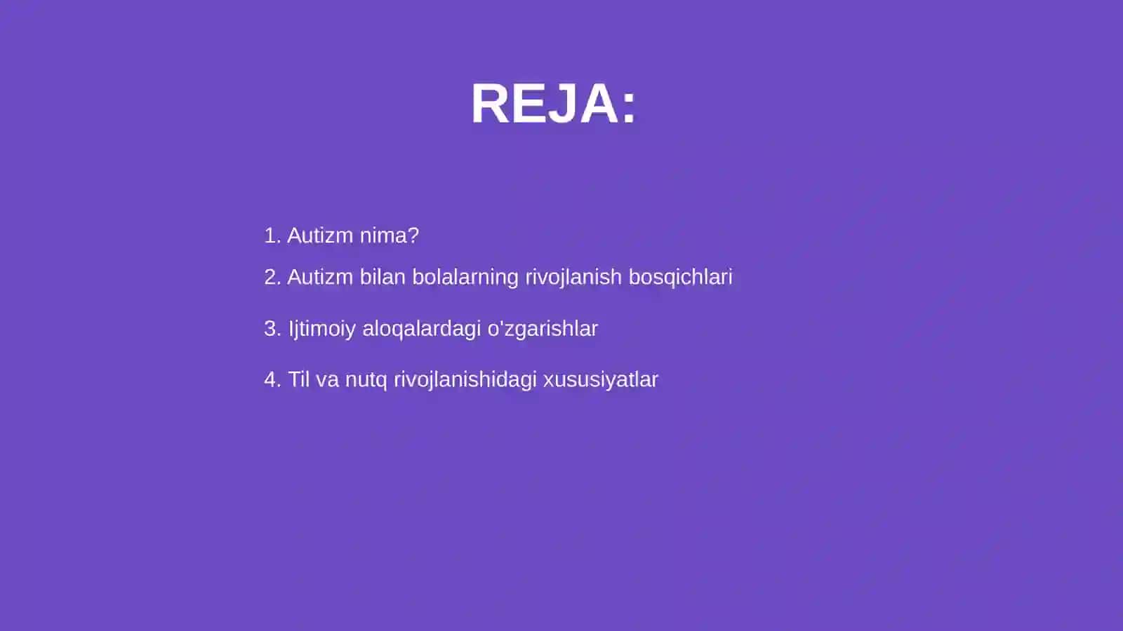 Autizim bilan bolalar rivojlanishining oziga hos xususiyatlari 2