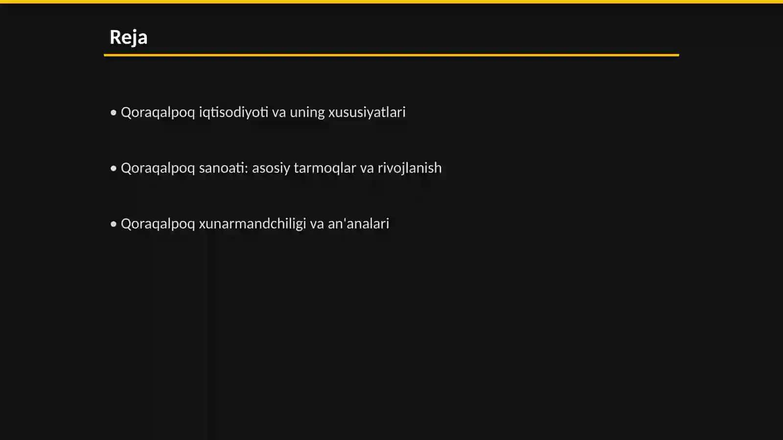 Qoraqalpoq xalq xoʻjaligi, sanoati va xunarmandchiligi 2