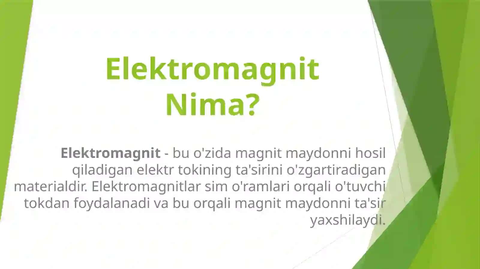 Elektromagnitmateriallar 2