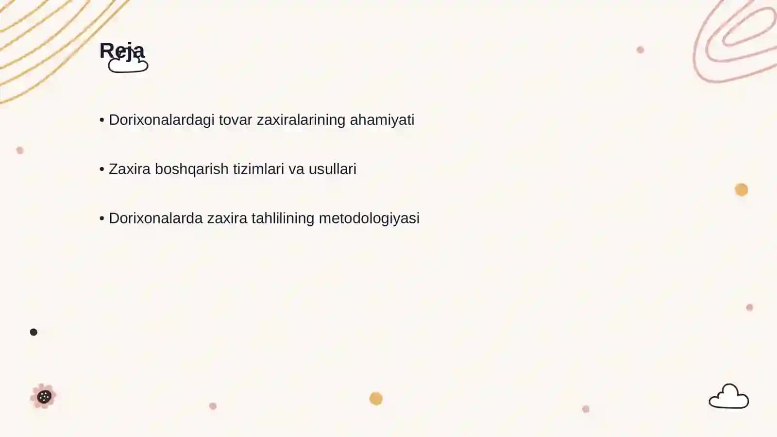 Dorixonalarning tovar zaxiralari tahlili 2
