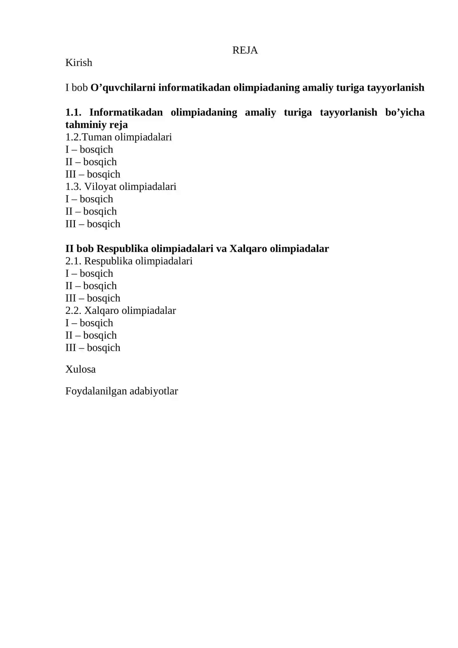 "O‘quvchilarni informatikadan olimpiadaga tayyorlash" mavzusida BMI 2
