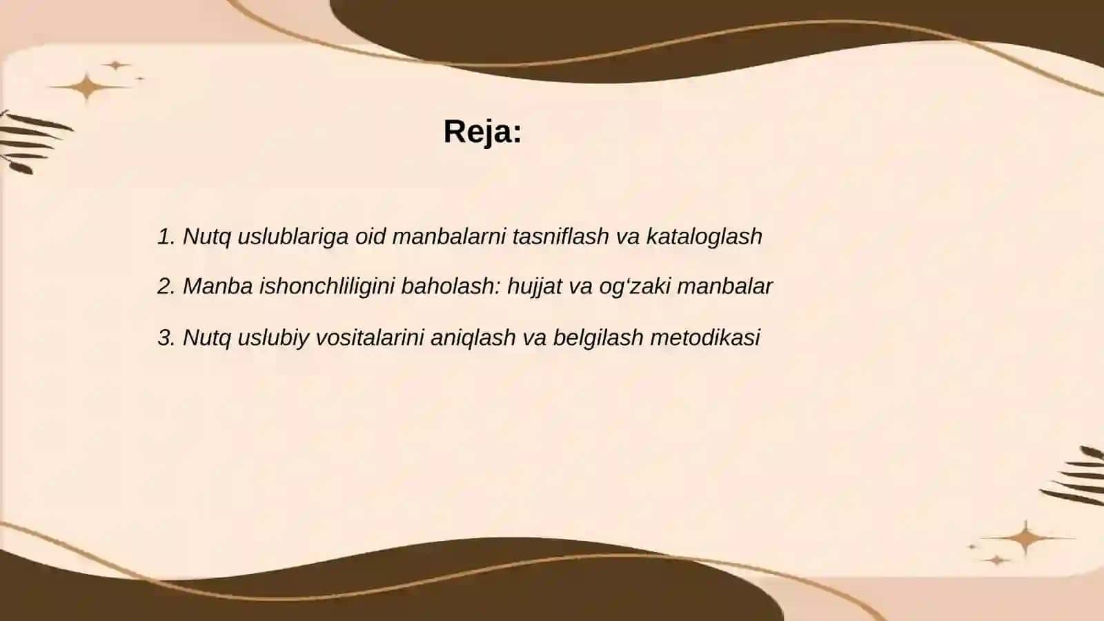 Nutq uslublariga oid manbalar bilan ishlash 2