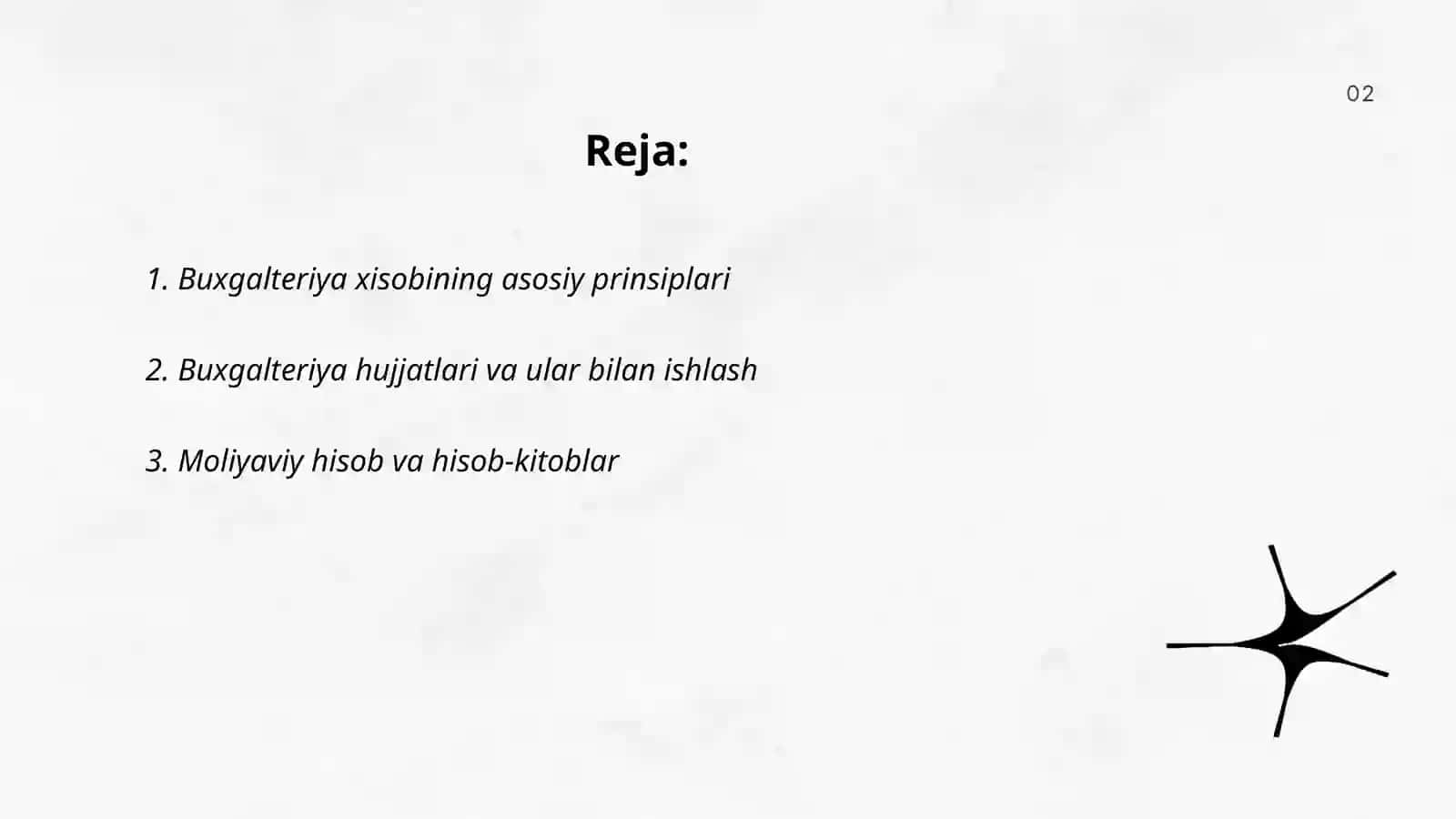Buxgalteriya xisobining asosiy prinsiplari 2