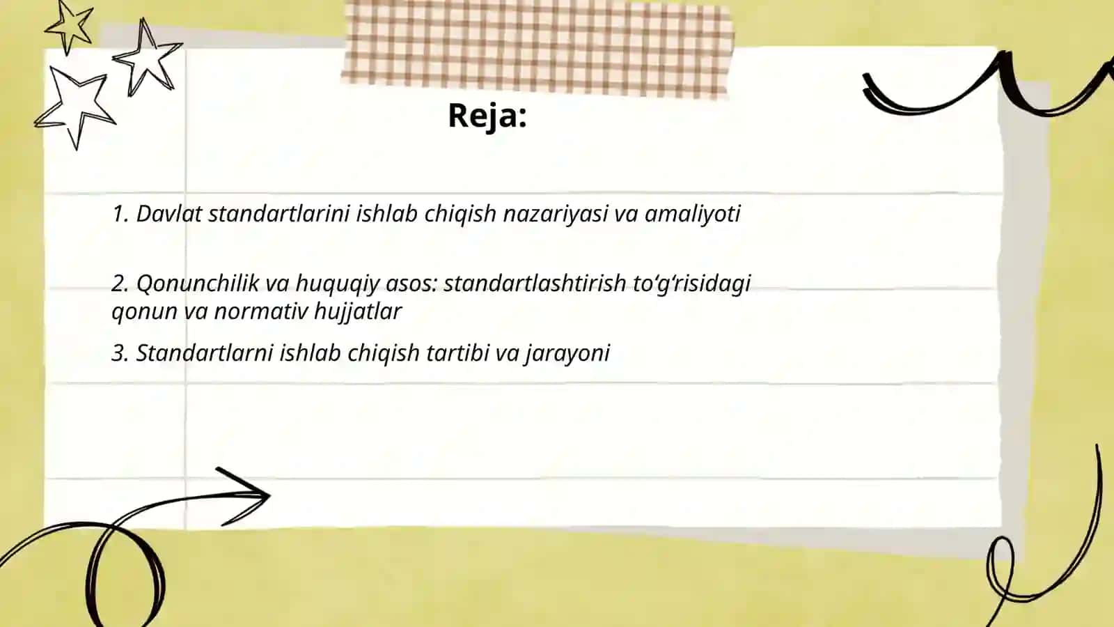 Davlat standartlarini ishlab chiqish nazariyasi va amaliyoti 2