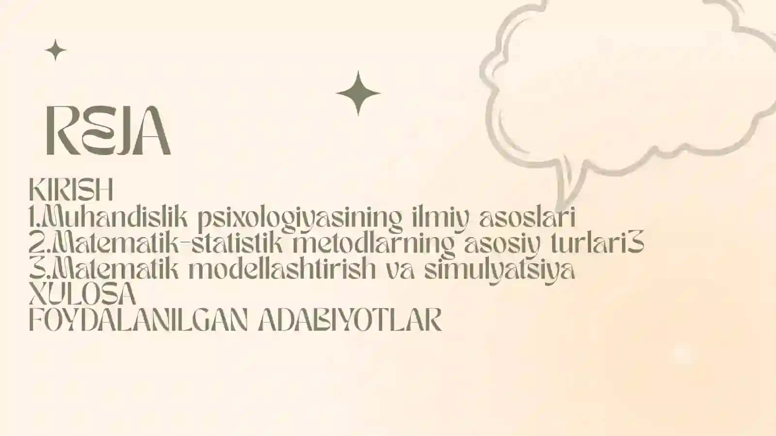Muhandislik psixologiyasida matematik-statistik metodlarning qo‘llanilish 2