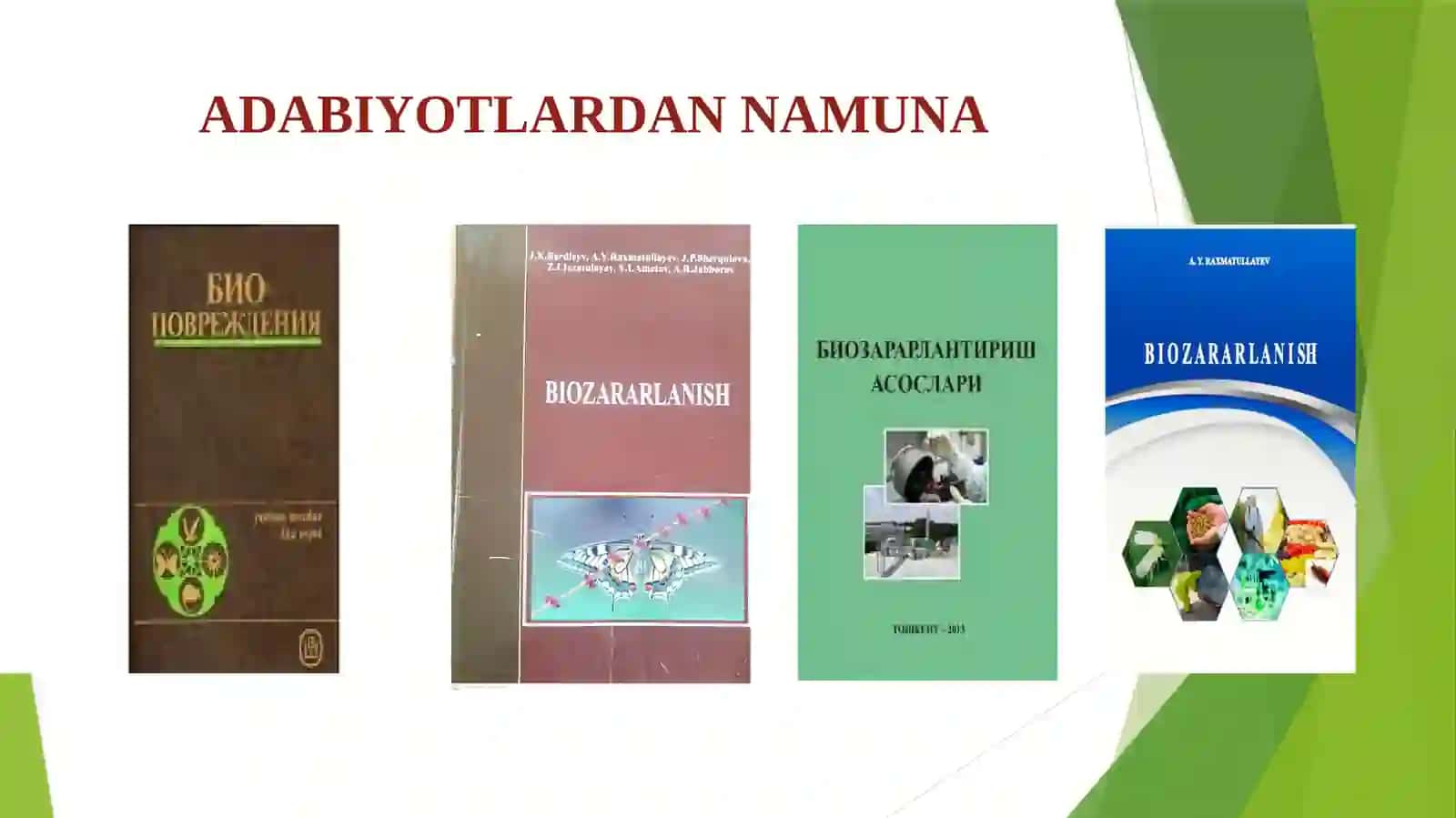 KIRISH. FANNING MAQSAD VA VAZIFALARI.BIOZARARLANISH EKOLOGIK –TEXNOLOGIK MUAMMO SIFATIDA.BAKTERIYA VA ZAMBURUG‘LAR – BIOZARARLASH MANBALARI 2