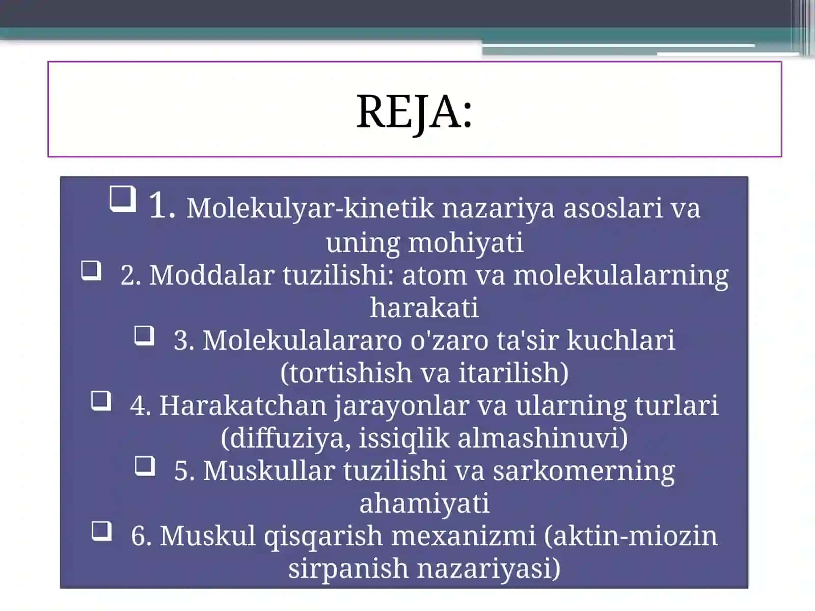Molekulyar kinetik nazariya asoslari 2