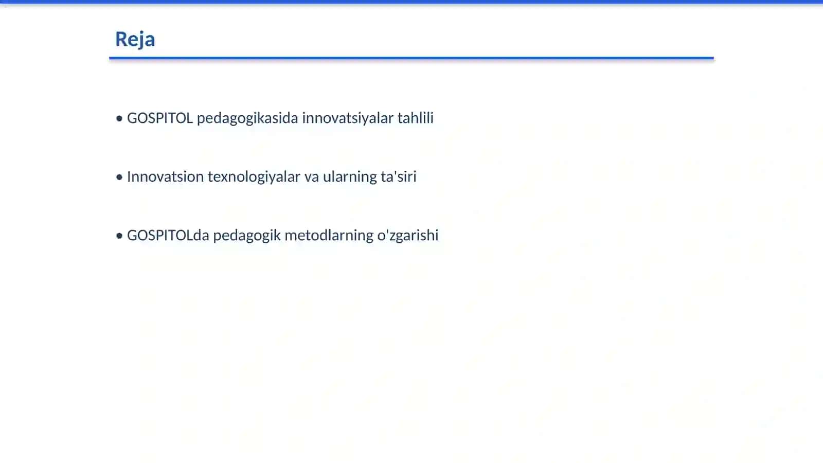 GOSPITOL PEDAGOGIKADA INNOVATSION RIVOJLANISH YOʻNALISHLARI 2