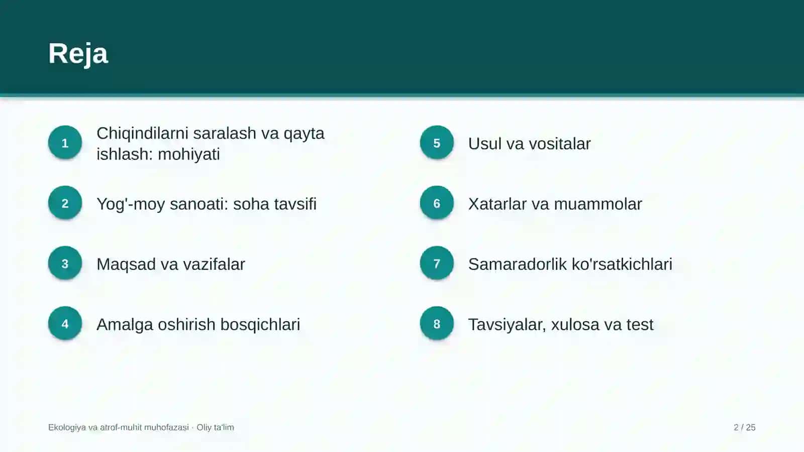 Yog'-moy sanoatida chiqindilarni saralash va qayta ishlash 2