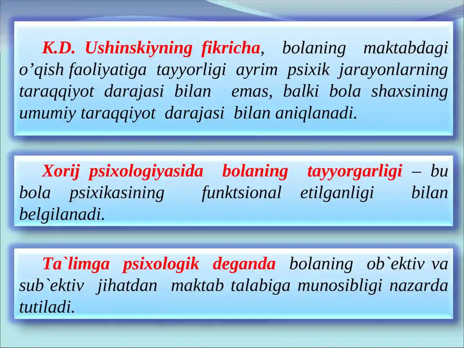 Kichik maktab yoshidagi o’quvchilarning psixologik xususiyatlari 2