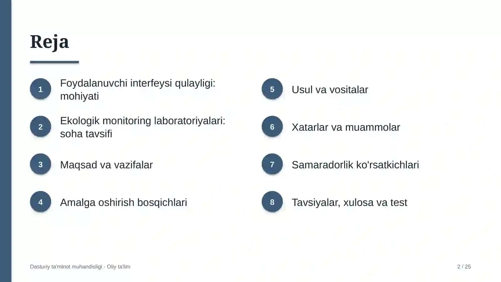 Ekologik monitoring laboratoriyalarida foydalanuvchi interfeysi qulayligini oshirish 2